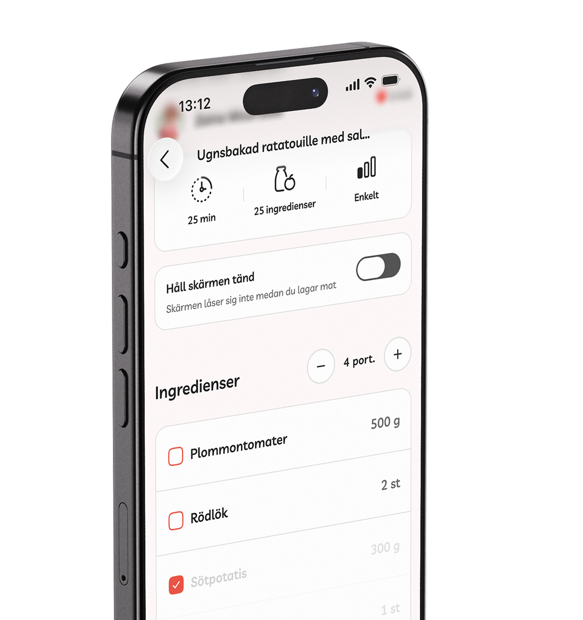 Recept med tydliga ingredienser i GottLr